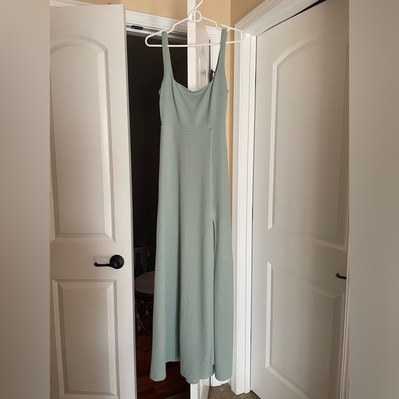 Birdy Grey Sage Green Crepe Alex Convertible Bridesmaid Dress Size XS - Picture 4 of 7